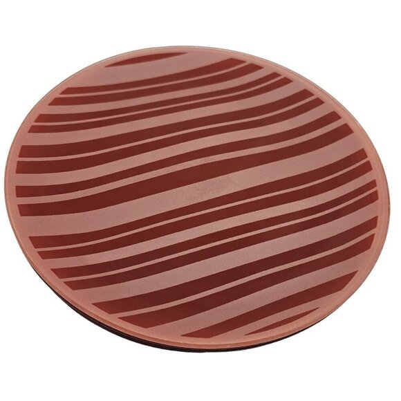 Temp-Tations Classic Red Stripe Glass Salad Luncheon Plates – Set of 4 - Picture 4 of 10